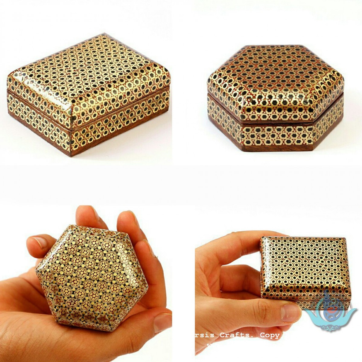 Khatam Wood Marquetry Jewelry Box PKH1050